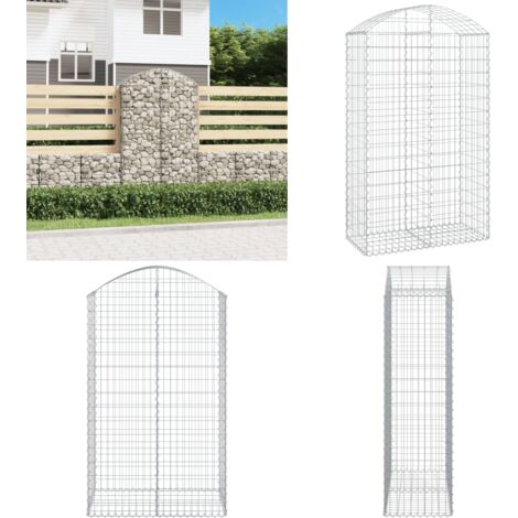 Cesto Gabbione ad Arco 100x50x160/180 cm Ferro Zincato - Muro di contenimento - Gabbia ad arco