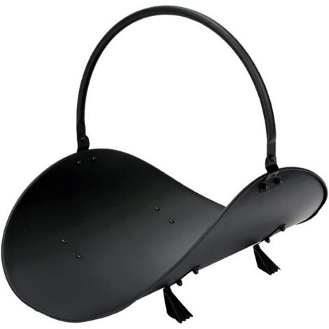 Cesto in metallo EDM per legna da ardere colore nero