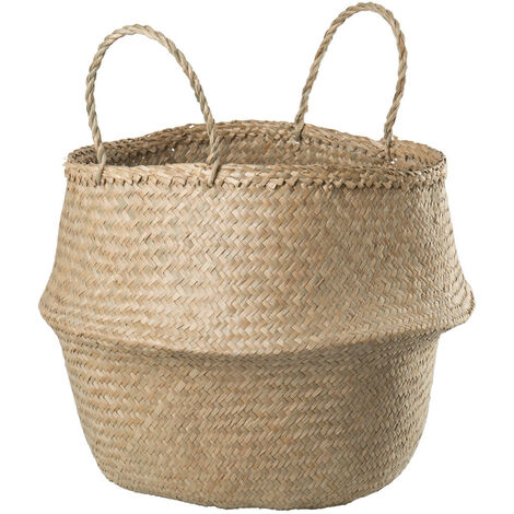 SEAGRASS Cesta almacenaje S con tapa natural A 13 x An. 30 x P 19 cm