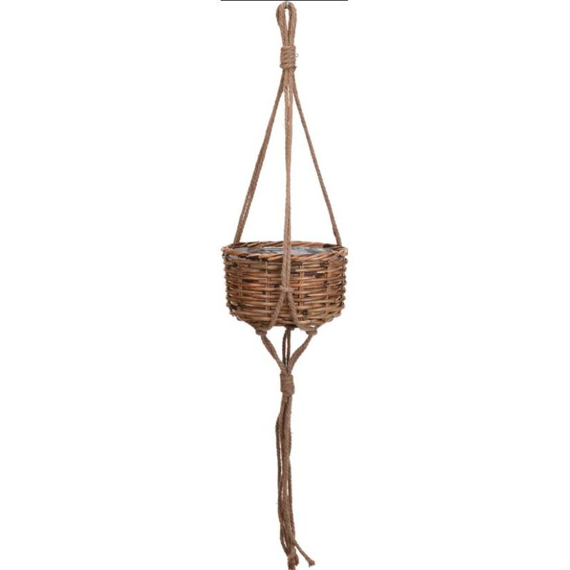 

H&s Collection - Cesto Macetero Colgante De Ratan 135 cm