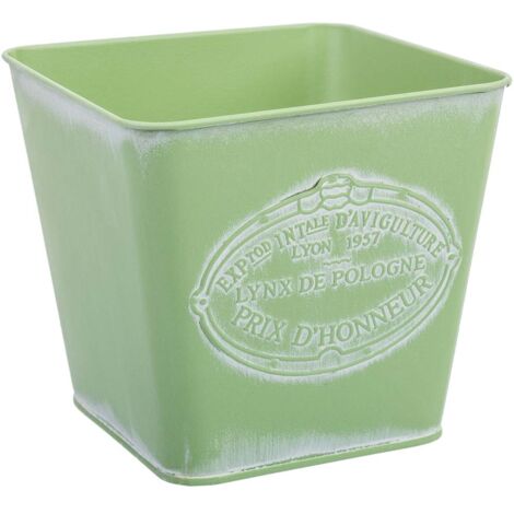 Cesto metalico verde 14,5x13x10,5