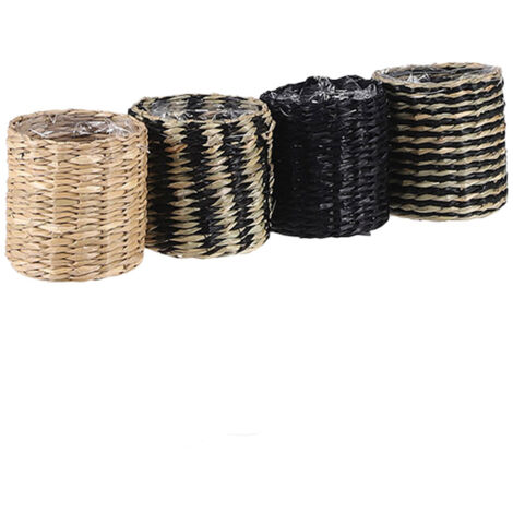Cesto Mimbre Ø7x7cm Negro Beige Alexis