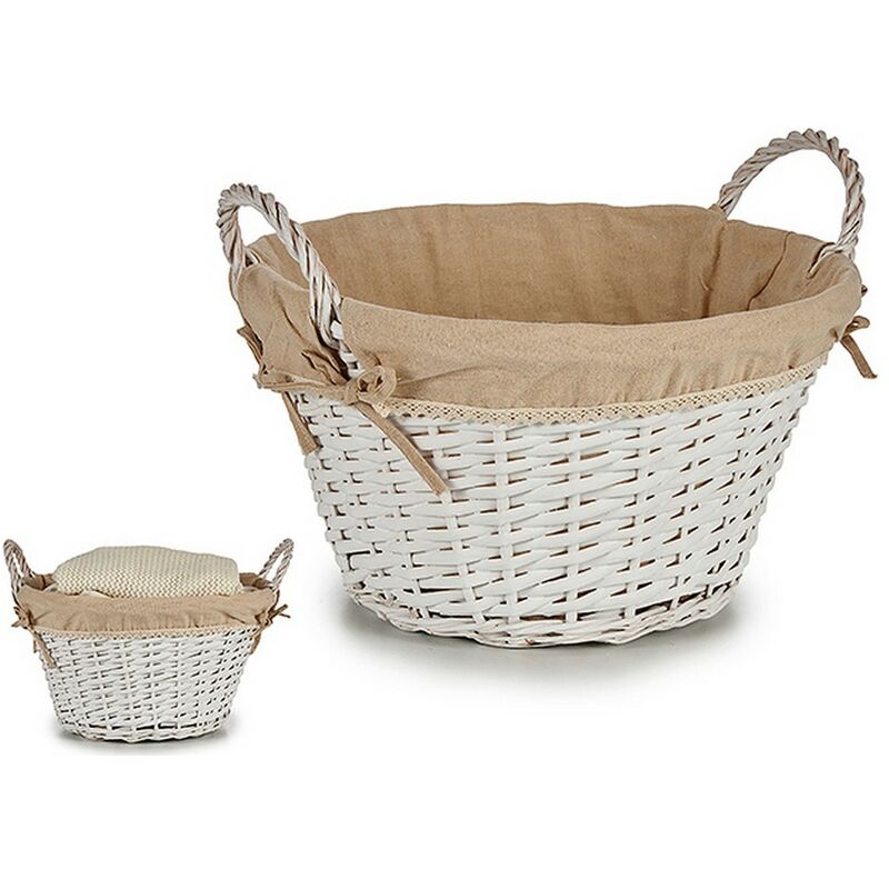 

Cesto Mimbre Tela Blanco (40 x 31 x 45 cm)