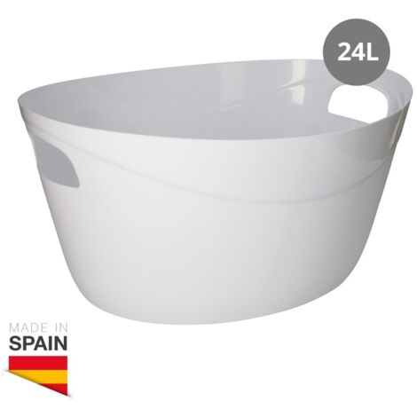 Cesto multiusos ovalado 24L Blanco