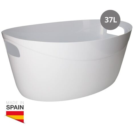 Cesto multiusos ovalado 37L Blanco