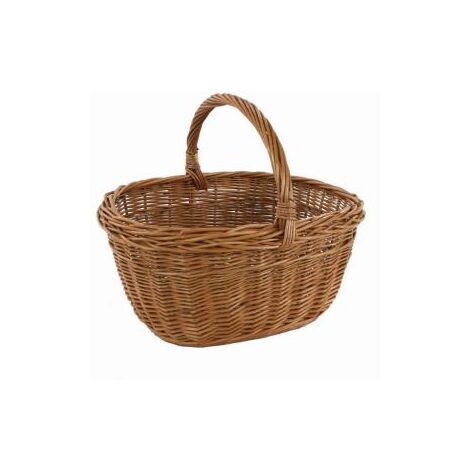 Cesto ovalado de mimbre europeo Olanda 37x28x18/31 cm
