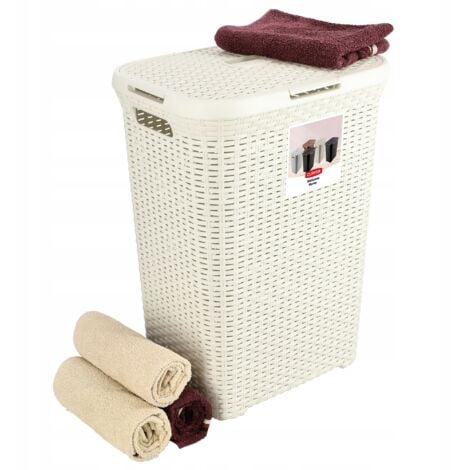 Cesto Para La Ropa Curve 60 L Crema