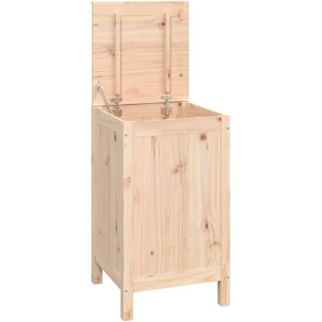Cesto para la ropa sucia 44 x 44 x 76 cm madera maciza de pino 020006138