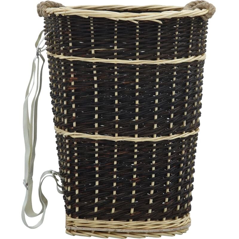 

Vidaxl - Cesto para leña con correas transporte sauce natural 50x44x58cm - Marrón