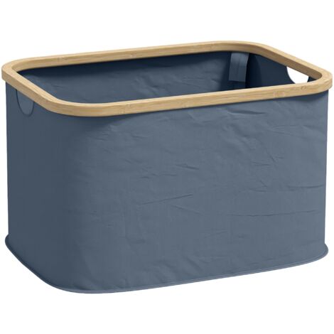 Cesto para ropa sucia plegable cesto de la ropa sucia 36 L con asas para baño dormitorio lavadero 44,3x33,3x26,5 cm gris