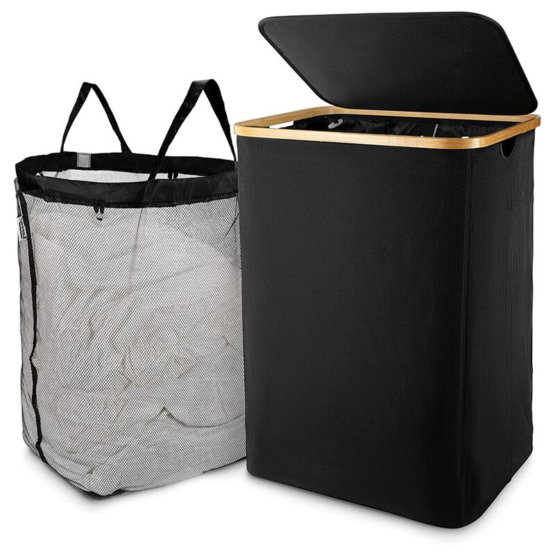 Cesto per biancheria con coperchio, cesto per