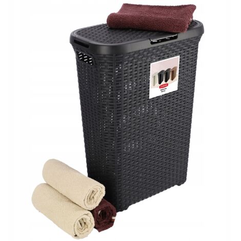 Cesto per biancheria Curver da 40 litri, grigio scuro