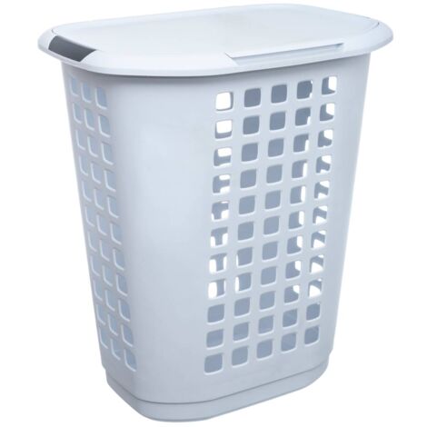 Cesto per biancheria in plastica 63l hugger bianco - 5five