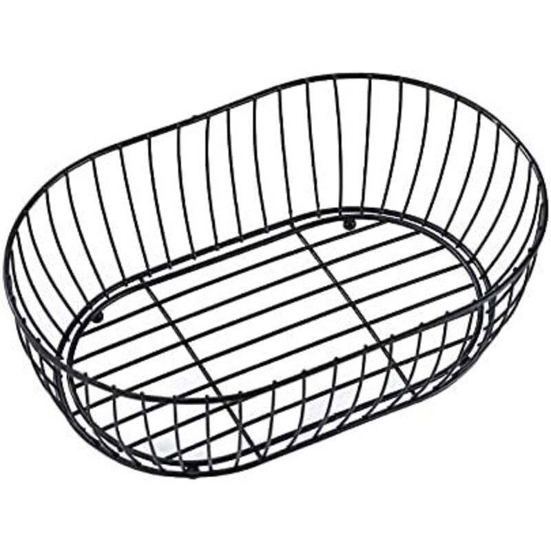 Cesto Per Frutta, Fruttiera, Cesto Per Frutta Di Design, Porta Frutta, Fruttiera Grande, Cesto Per Frutta E Verdura (cesto Per Frutta Ovale (nero)) 