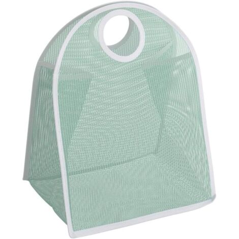 Cesto per la biancheria, sacco per la biancheria pieghevole in nylon, cesto per la biancheria sporca, cesto per la biancheria portatile (verde)