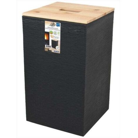 Cesto per pellet grigio 10481 no sx4 l. 29,5 x H. 50,6 cm EDA
