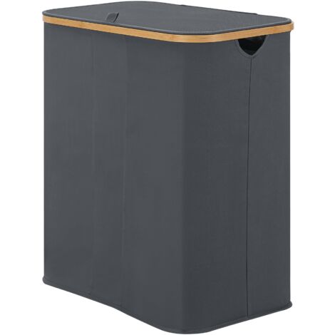 Cesto portabiancheria 69 x 57 x 37 cm grigio scuro 030008011