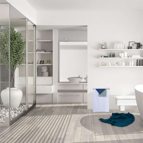 Cesto portabiancheria con coperchio 105 l