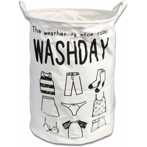 Cesto portabiancheria in tessuto con manici sacca per panni sporchi  biancheria da bagno lavanderia pieghevole Washday