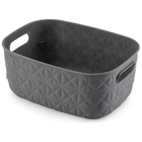 cesto portabiancheria keter "curver softex" antracite 26,4x19,4x11,1 cm