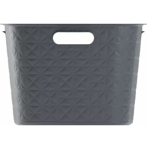 cesto portabiancheria keter "curver softex" antracite 57x37x27 cm