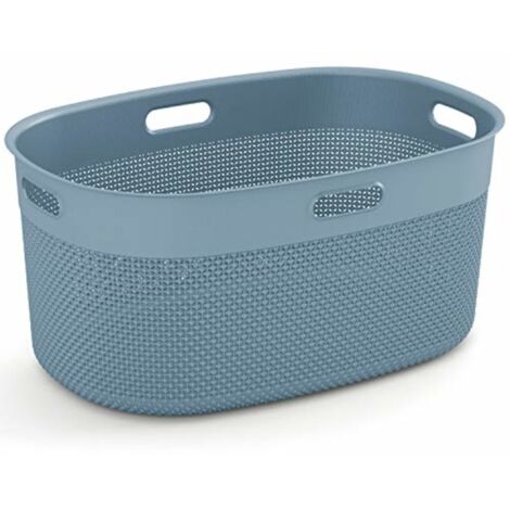 Cesto portabiancheria Kis filo grigio 45l cm 37x20x71 h