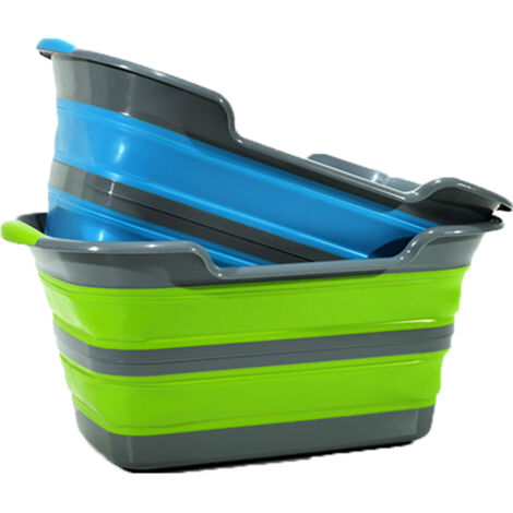 Cesto portabiancheria pieghevole da 27 litri Scatola portaoggetti portatile salvaspazio, multiuso Adatto per la casa bucato - colorigenerali: BLU