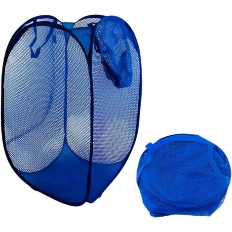 Cesto portabiancheria pieghevole di grande capacità - Cesto in rete con manico - Multifunzionale, contenitore - 47 x 26 cm