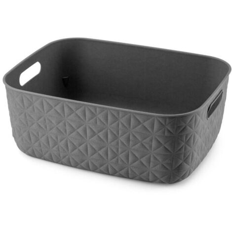 cesto portaoggetti keter "curver softex m" antracite 37,9x29,2x14,3 cm