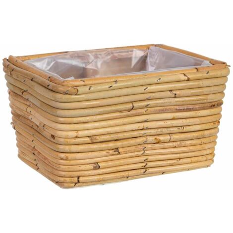 Cesto rectangular de bambú 22x16x12h cm