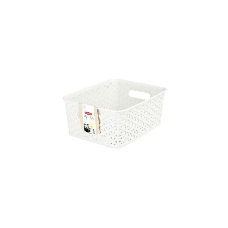 

Cesto Orden Ropa 8Lt Ratan Blanco Rectangular Vintage Mystyle Curver