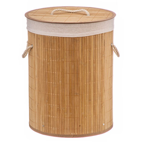 Cesto ropa bambu 35x35x50 cm caison