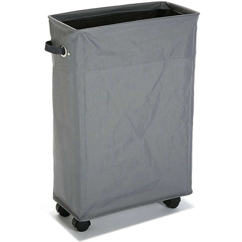 

Cesto Ropa Recta. Gris Ruedas
