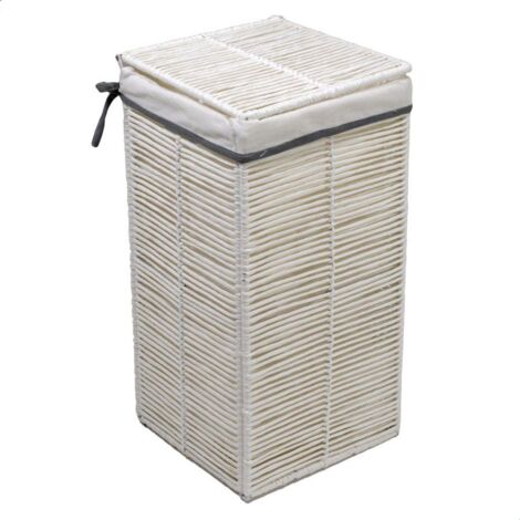 Cestone paper hilary bianco quadro pieghevole cm 31x31h60