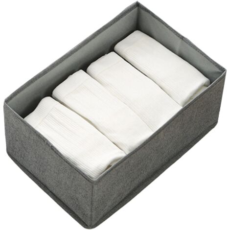 Cet ensemble de six boîtes de rangement en tissu pour sous-vêtements est idéal pour ranger sous-vêtements, chaussettes et vêtements dans les dortoirs.
