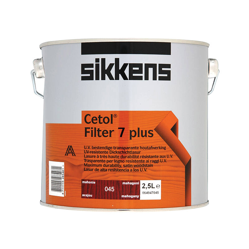 Cetol Filter 7 Plus Translucent Woodstain Mahogany 2.5 litre SIKCF7PM25 - Sikkens