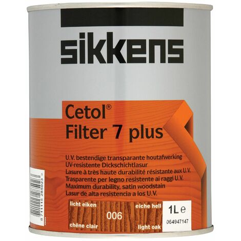 Cetol Filter 7 Plus Translucent Woodstain Light Oak 1 litre SIKCF7PLO1L