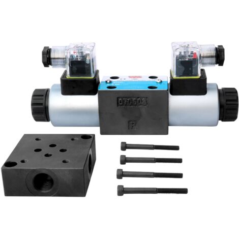 CETOP3/NG6 24-V-Magnetventil und Verteiler-Unterplatte