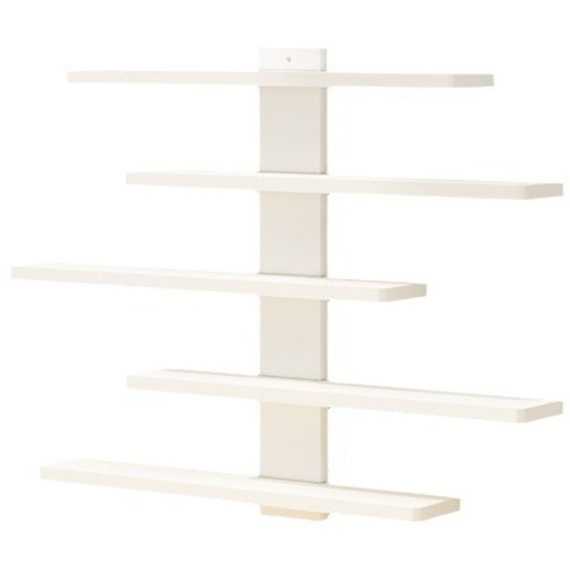 Cette étagère murale réglable à 5 niveaux est idéale pour les figurines - Blanc, les petits blocs de construction et les objets de collection : un