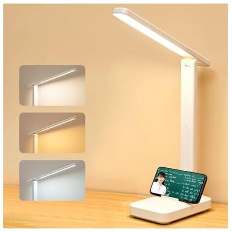 Cette lampe de bureau est dotée d'une lampe de lecture avec protection oculaire, d'un panneau de commande tactile LED, de trois niveaux de luminosité et d'un angle de vision de 180°. Idéale pour le tr