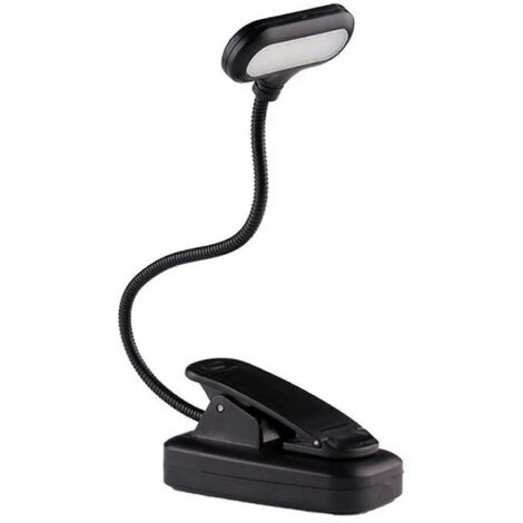 Cette lampe de lecture est dotée d'une LED à pince, d'un col flexible, de trois niveaux de luminosité réglables et constitue une veilleuse portable idéale pour lire à la maison ou en voyage.