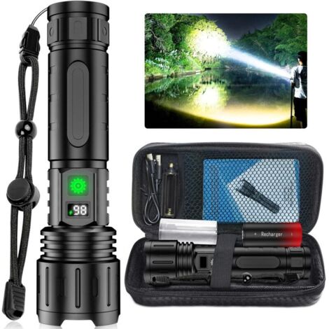 Cette lampe frontale LED rechargeable haute puissance offre plusieurs modes et un éclairage puissant, ce qui la rend adaptée au travail, aux activités de plein air, au camping, à la chasse et à la pêc