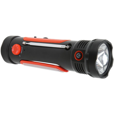 Cette radio de survie portable, équipée d'un générateur à manivelle solaire, d'une lampe torche, d'une alarme SOS et d'une batterie de 2600 mAh, est idéale pour la randonnée et le camping.
