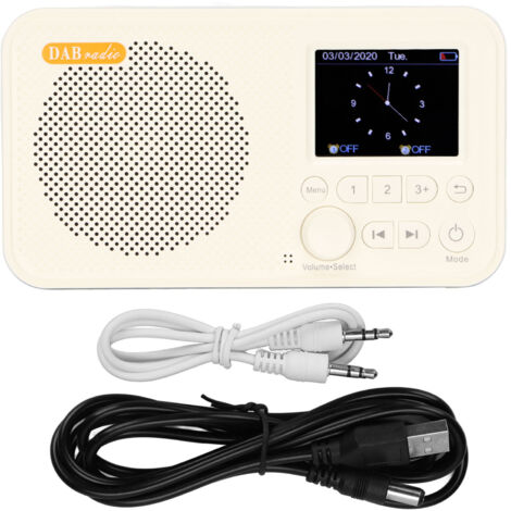 Cette radio numérique portable, DAB/FM, est dotée d'un écran LCD de 2,4 pouces et d'une fonction de réglage de l'heure, ce qui la rend adaptée à une utilisation par les personnes âgées à domicile.