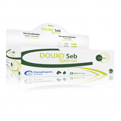 CEVA Pipetas Anti Seborrea para Perros y Gatos DOUXO SEB Spot-On, 25 x 2 ml