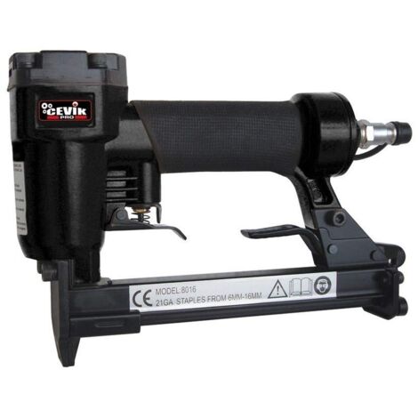CEVIK R80/16 Sparachiodi Pneumatica Professionale per Tappezzeria e Montaggi - 120 Punti - Pressione Regolabile 4-7 bar - Uso Intensivo - Con Valigetta Inclusa