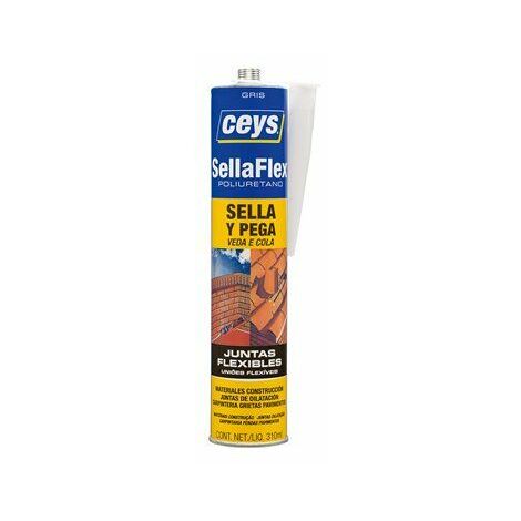 Masilla Poliuretano Pegamento Flexible Ceys 310 Ml Gris 505802