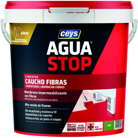 CEYS 903317 AGUASTOP CAUCHO FIBRAS VERDE 5KG