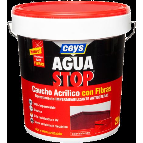 BRICOSOL CEYS AGUA STOP CAUCHO FIBRAS 5 KG. BLANCO