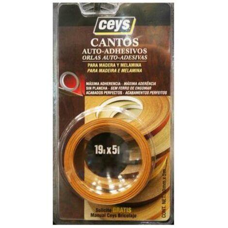 CEYS ceys canto autoadhesivo 5 metrosx19 mm bl.roble 850202 , ceys canto autoadhesivo 5 metrosx19 mm bl.roble 850202